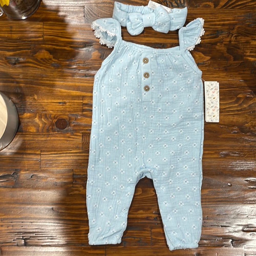 NWT Emily and Oliver Romper and Headband Set